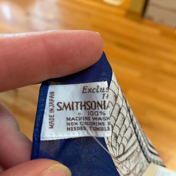 NWT Smithsonian Echo Centennial Vintage Scarf 1776 1876 Original Box Blue - Picture 7 of 9